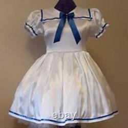 Sailor Dress, White Sissy Adult Baby Lolita Aunt D