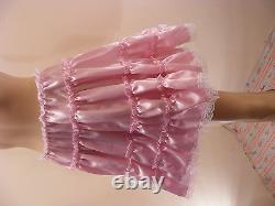 Sexy Sissy Adult Baby Satin Mini Skirt 18 Inch Tv CD Lolita Fancy Dress Cosplay