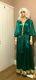 Shimmering Long Green & Gold Robe, Sissy, Cd, Tv, Adult Baby Cosplay, Unisex