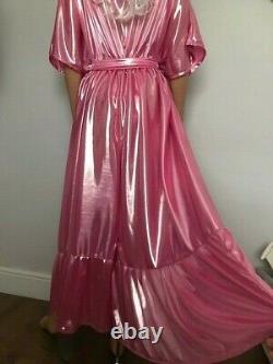 Shimmering Long Pink Jumpsuit, Sissy, CD, TV, Adult Baby Cosplay, Unisex