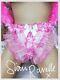 Sian Ravelle Luxury Pink White Satin Sissy Frilly Fairy Adult Baby Sexy Knickers