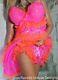 Sian Ravelle Luxury Pink Tangerine Shimmer Sissy Baby Doll Dress Knickers Set
