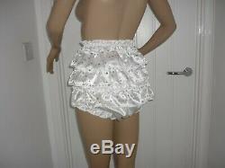 Silky Satin Sissy Adult Baby Party Frilly Dress & 2 Sets Of Big Panties Set