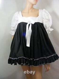 Sissy ADULT baby black white cotton dress PLUS SIZES AVAILABLE french maid