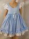 Sissy Adult Baby Blue Gingham Pinafore Dress Plus Sizes Available