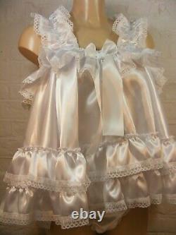 Sissy ADULT baby dress satin baby doll negligee nightie fancy dress maid lolita