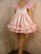 Sissy Adult Baby Dress Satin Babydoll Negligee Nightie Fancy Dress Maid Lolita