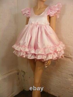 Sissy ADULT baby dress satin babydoll negligee nightie fancy dress maid lolita