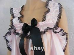 Sissy ADULT baby dress satin babydoll negligee nighty fancy dress maid cosplay