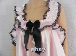 Sissy ADULT baby dress satin babydoll negligee nighty fancy dress maid cosplay