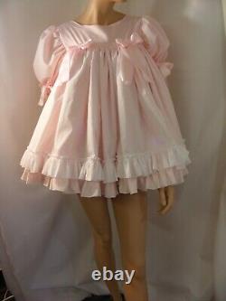 Sissy ADULT baby pink pinny dress very full fancy dress lolita kawaii cosplay