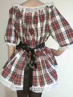 Sissy, Adult Baby, Dress Diaper Lover, ABDL, Tartan, Checked, check