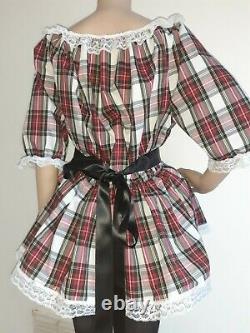 Sissy, Adult Baby, Dress Diaper Lover, ABDL, Tartan, Checked, check
