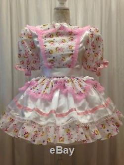 Sissy Maid Adult Baby Fetish Cd/tv Mincing Prissy Lockable Dress