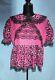 Sissy Pink & Black Short Adult Baby Little Girl Dress With Lots Of Black Lace