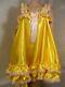 Sissy Dress Adult Yellow Satin Babydoll Negligee Nighty Fancy Dress Cosplay