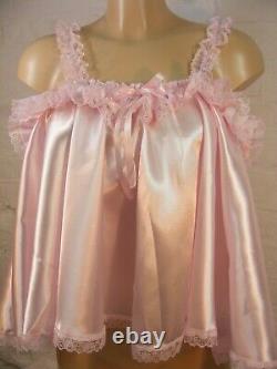 Sissy dress ADULT satin babydoll negligee nighty fancy dress maid cosplay CD TV