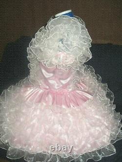 Sissy maid adult baby neuter CD/ TV pink satin and organza frilly dress &