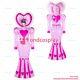 Sissy Maid Baby Pink Heavy Pvc Dress Fish Tail Lockable Heart Hood Cd/tvg2339