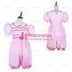 Sissy Maid Lockable Baby Pink Cotton Jumpsuits Rompers Dress Cd/tvg3825