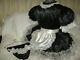 Sissymaids Adult Babyunisex Cd/tv Black Satin And White Lace Dress Outfit