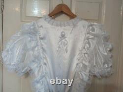 Sissymaidsadult Babyunisexcd/tv Bridal White Satin And White Lace Dress