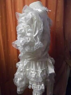 Sissymaidsadult Babyunisexcd/tv Ivory Satin And White Lace Dress
