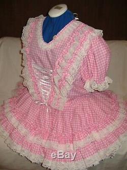 Sissymaidsadult Babyunisexcd/tv Pink Gingham & Lace Dress