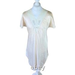 St Michael Sissy Night Slip Size 12-14 Cream Lace Shiny Baby Doll