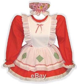 Strawberry Shortcake Custom Fit Adult LG Baby Sissy Dress Costume LEANNE