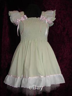 Sundress Cotton Pink Sissy Lolita Adult Baby Dress Aunt D
