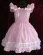 Sundress Gingham Dress Pink Sissy Lolita Adult Baby Aunt D
