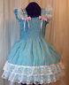 Sundress Gingham Turquoise Sissy Lolita Adult Baby Aunt D