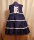 Tiered Navy Dress Adult Baby Sissy Custom Aunt D