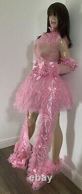 VTG Ultra Sheer 15 Denier Nylon With Silky Satin 5 Piece Prissy Sissy Set