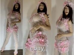 VTG Ultra Sheer 15 Denier Super Soft Nylon With Luxury Lace Sissy 3 Piece Set