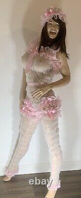 VTG Ultra Sheer 15 Denier Super Soft Nylon With Luxury Lace Sissy 3 Piece Set