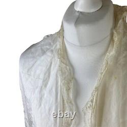 Vintage Satin Sissy Nightie Large Gown Lace Shiny Baby Doll Nightie 80s