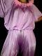 Vtg Silky Sissy Lacy Bows Nylon Adult Baby Romper Jumper Pajamas Nighty Plus Os