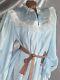 Vtg Sissy Adult Baby Cottagecore Shabby Chic Lace Zip Satin Quilt Robe Gown Nwt