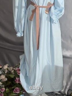 Vtg Sissy Adult Baby Cottagecore Shabby Chic Lace Zip Satin Quilt Robe Gown Nwt