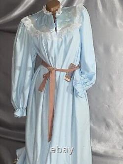 Vtg Sissy Adult Baby Cottagecore Shabby Chic Lace Zip Satin Quilt Robe Gown Nwt