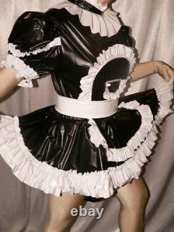 X38Adult Baby Sissy pvc dress with sewn in diaper pantykleid & Spreizhose