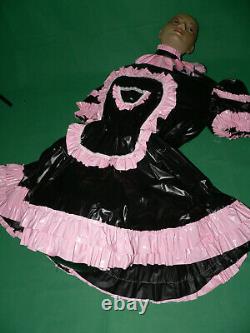 Z12Adult Baby Sissy pvc dress with sewn in diaper pantykleid & Spreizhose
