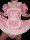 Z15adult Baby Sissy Pvc Dress With Sewn In Diaper Pantykleid & Spreizhose