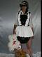 Z17adult Baby Sissy Pvc Dress With Sewn In Diaper Pantykleid & Spreizhose