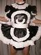 Z17adult Baby Sissy Pvc Dress With Sewn In Diaper Pantykleid & Spreizhose