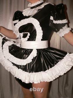Z17Adult Baby Sissy pvc dress with sewn in diaper pantykleid & Spreizhose
