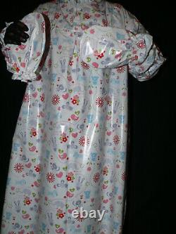 Z54Adult Baby Sissy dress kleid Kittel Nachthemd PVC