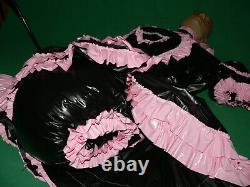 Z8Adult Baby Sissy pvc dress with sewn in diaper pantykleid & Spreizhose